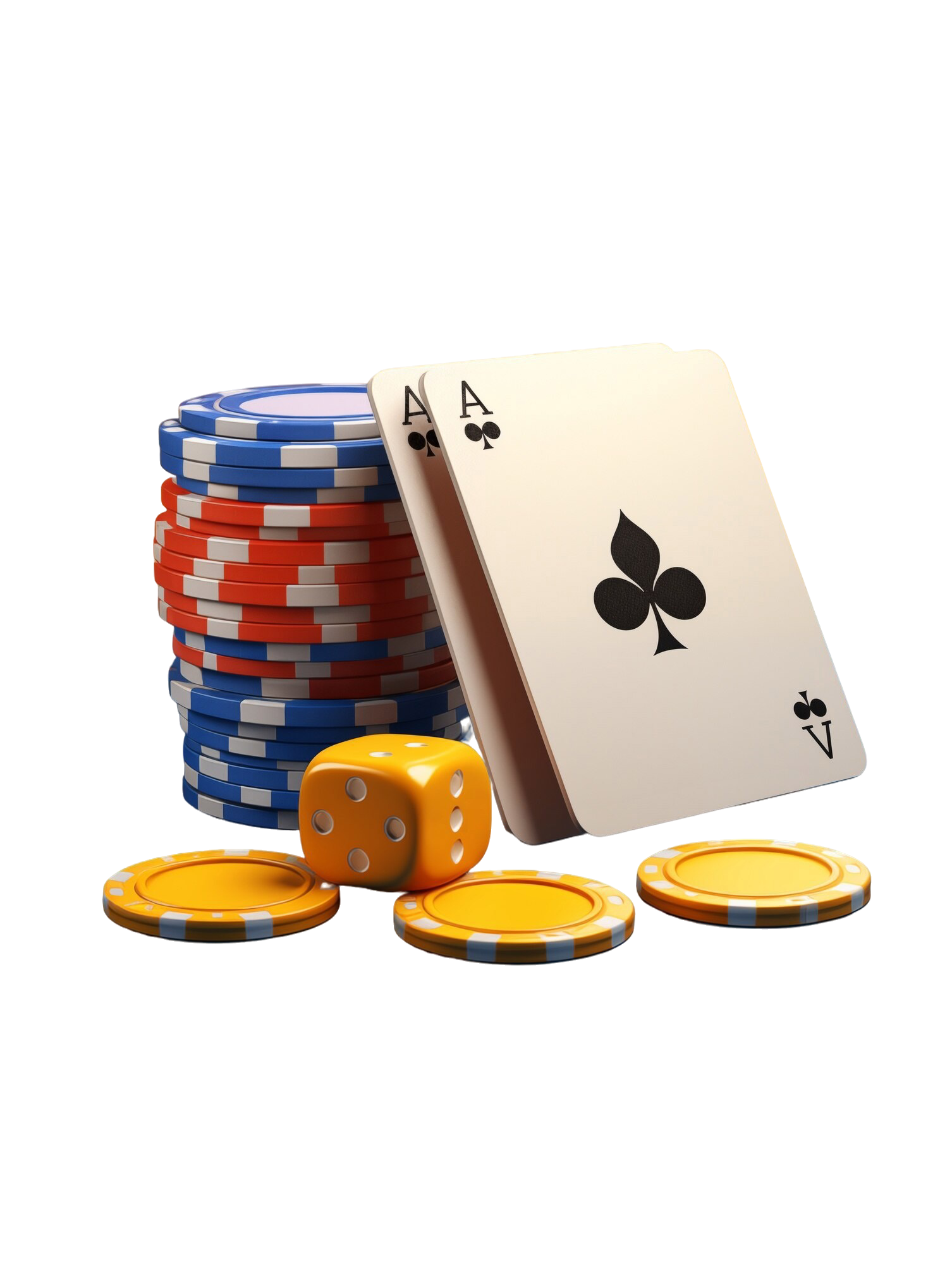 Casino cards and coins